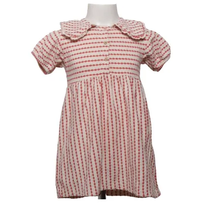 Dress (Red, White) from Zara Cotton, Elastane, Polyester, Viscose