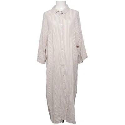 Shirt dress (Beige, White) from Mix by Heart Cotton