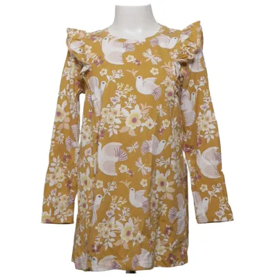 Dress (Yellow, White, Multicolored) from Lindex Kids Cotton