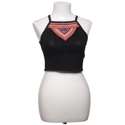 Tank Top (Black, Multicolored) from H&M Coachella Cotton, Elastane, Polyester