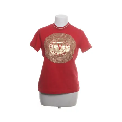 Topp (Röd, Guldfärgad) från Versace Jeans Couture Bomull, Nylon, Polyester