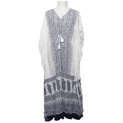 Kaftan (Vit, Blå) från Indiska Viskos