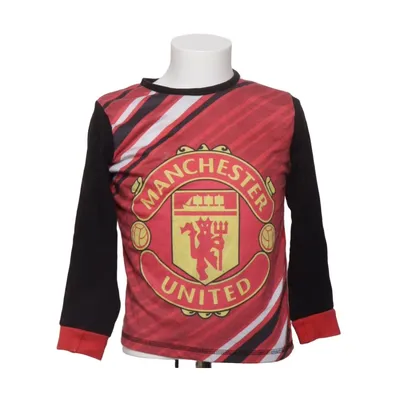Långärmad t-shirt (Röd, Svart, Vit) från Manchester United Bomull, Polyester