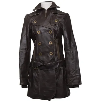 Läderkappa (Brun) från Vero Moda Skinn, Polyester