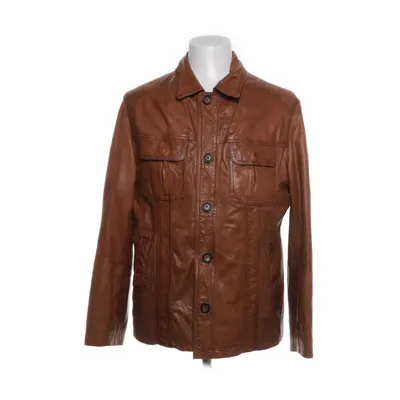 Leren blazer (Bruin) van A.W. Dunmore Katoen, Leer