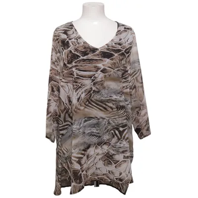 Top (Bruin, Zwart, Wit) van Mingel Elastaan, Polyester, Viscose