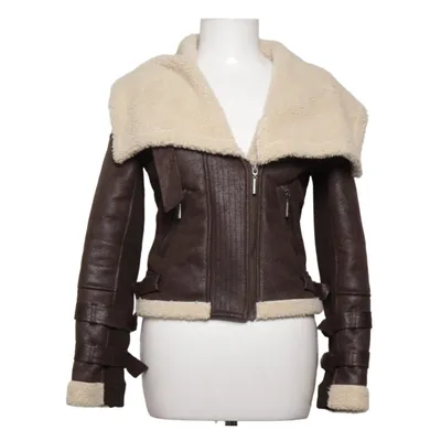 Shearling jacket (Brown, Beige) from Lipsy London Acrylic, Polyester