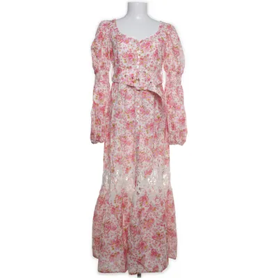Långklänning (Vit, Flerfärgad) från By Ti Mo Bomull, Linne, Polyester