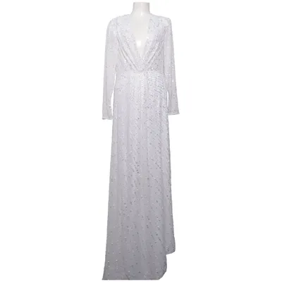 Aftonklänning (Vit, Silverfärgad) från ASOS Edition Polyester