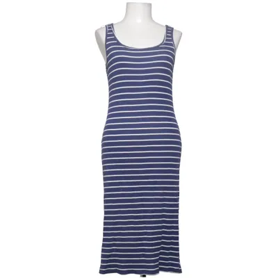Maxi jurk (Blauw, Wit) van Riviera Katoen, Elastaan