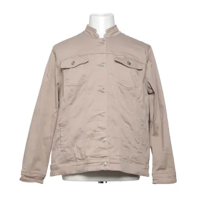 Denimjakke (Beige) fra Denim & Co Bomuld, Elastan