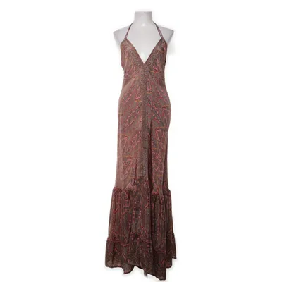 Maxikjole (Pink, Brun, Flerfarvet) Polyester, Silke, Viscose