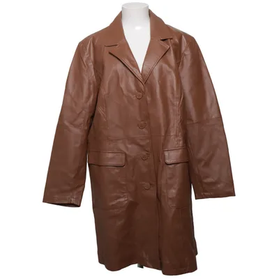 Læderfrakke (Brun) fra BPC Bonprix Collection Læder, Polyester