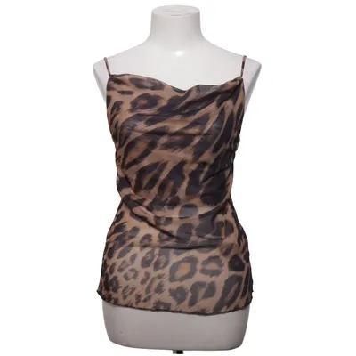 Crop top (Bruin, Zwart) van Zara Elastaan, Polyester