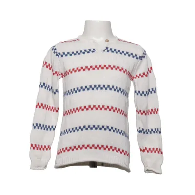 Norwegerpullover (Weiß, Blau, Rot) von Varför Därför Baumwolle