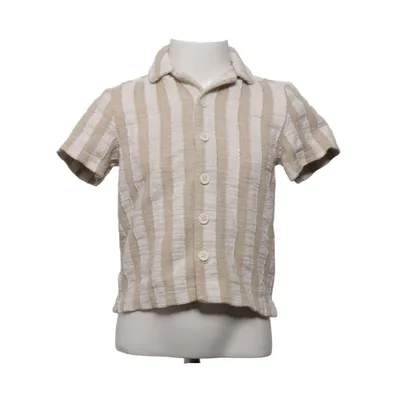 Kortärmad skjorta (Beige, Vit) från H&M Bomull, Polyester, Viskos