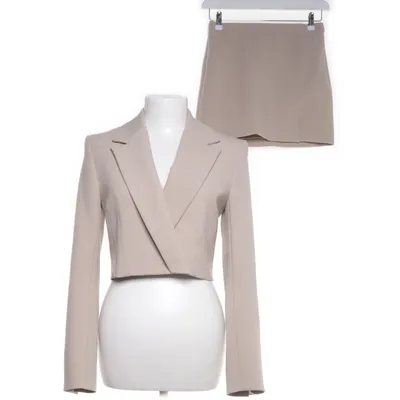 Jakkesæt med nederdel (Beige) fra Zara Elastan, Polyester, Viscose