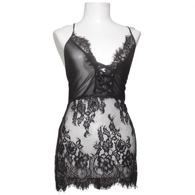Negligé (Sort) fra Private Collection by Hunkemöller Bomuld, Polyamid