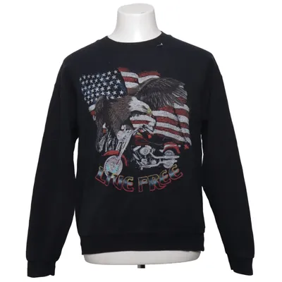 Sweatshirt (Black, Multicolored) from Freeze Cotton, Polyester