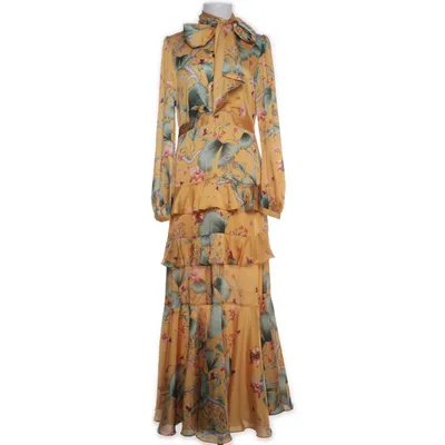 Maxi dress (Yellow, Multicolored) from Johanna Ortiz x H&M Polyester