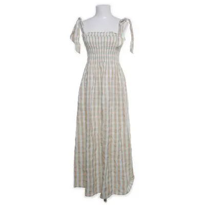 Maxikjole (Turkis, Brun) fra Mango Bomuld, Polyester, Viscose