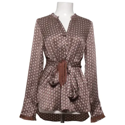 Blouse (Bruin, Wit) van Hunkydory Zijde