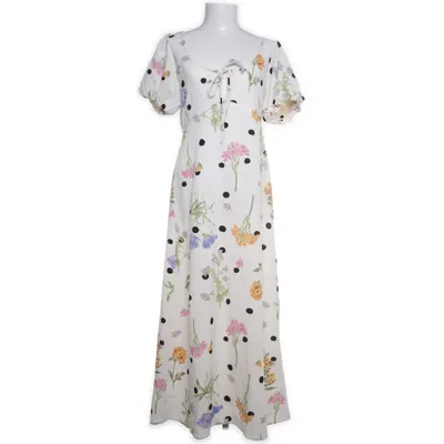 Maxikjole (Hvid, Flerfarvet) fra ASOS Design Elastan, Polyester