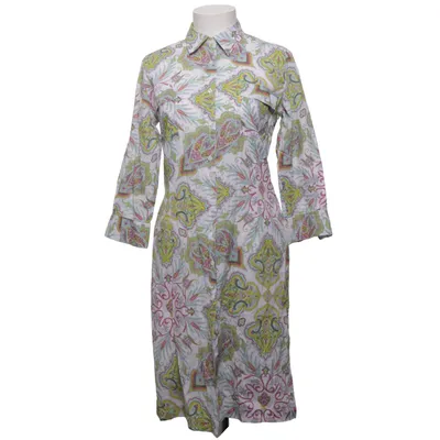 Shirt dress (White, Multicolored) Cotton