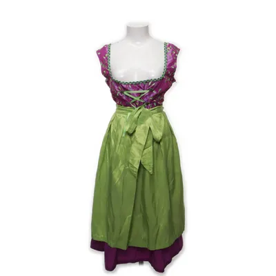 Dirndl (Grön, Lila, Flerfärgad) från Andrea Bomull, Polyamid, Polyester