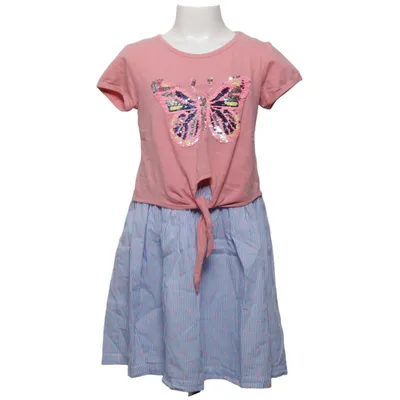 Robe (Bleu, Rose, Blanc) de Happy Girls by Eisend Coton, Élasthane, Polyester