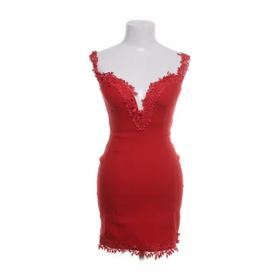 knee length dresses for ladies Rare London Women's Red Ruffle Side Split Maxi Dress 10
