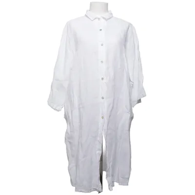 Shirt dress (White) from Made in italy Linen