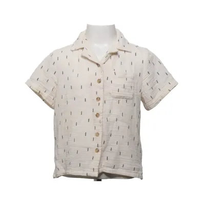 Short sleeve shirt (Beige, Black) from Minimarket Cotton