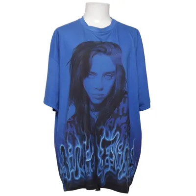 T-shirt (Blauw, Zwart) van Bershka x Billie Eilish Polyester