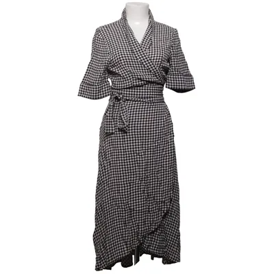 Wrap dress (Black, White) from Ganni Viscose