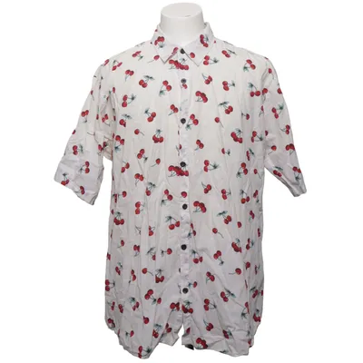 Short sleeve shirt (White, Red) from Jogal Cotton