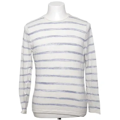Langærmet t-shirt (Blå, Hvid) fra Zara Man Basic Bomuld, Polyester