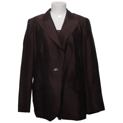 Blazer (Bruin) van Marina Rinaldi Acetaat, Cupro, Zijde