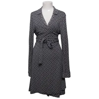 Robe portefeuille (Bleu, Blanc) de Laura Clement Fibre métallique, Viscose
