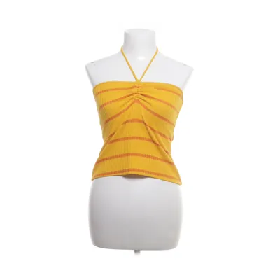 Halter neck top (Yellow, Orange) from Zara