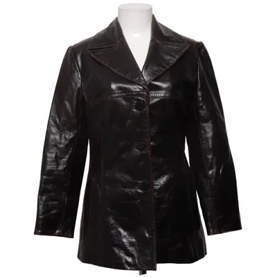Leren jack (Bruin) van Mauritius Leer, Polyester
