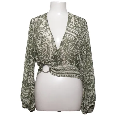 Wikkelblouse (Groen, Wit) van Zara