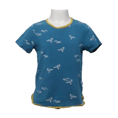 T-shirt (Blå, Gul) fra Finkid Bomuld, Elastan