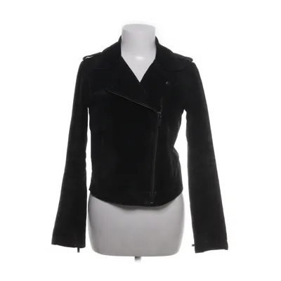 Biker jacket (Green) from Mango Polyester, Leather
