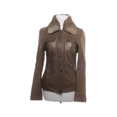 Jakke (Brun) fra Oakwood Læder, Pels, Acetat, Viscose