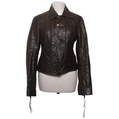 Leather jacket (Brown) from List Leather, Polyester