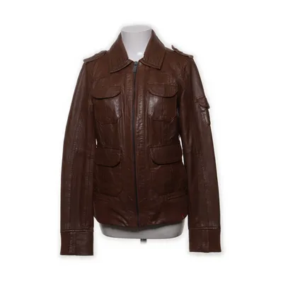 Läderjacka (Brun) från EDC by ESPRIT Bomull, Elastan, Skinn, Polyester