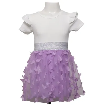 Jurk (Wit, Lila, Zilver) van Pronto Moda Elastaan, Polyester