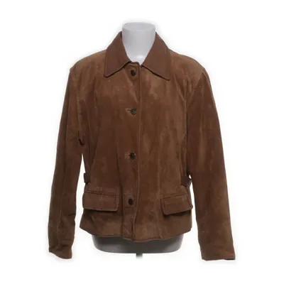Leren jack (Bruin) van Petroff Leer, Polyester
