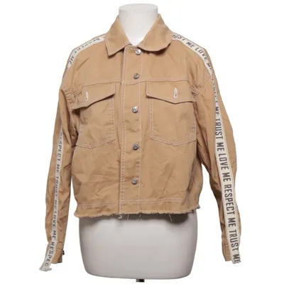 Veste en jean (Beige) de Bershka_BSKGIRL Coton